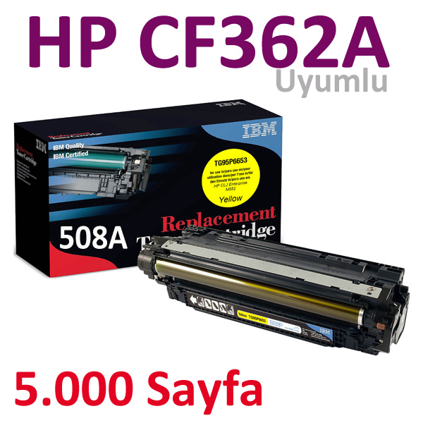 IBM TG95P6653 LASER TONER HP CF362A 5.000 SAYFA SARI DMO KODU: 59824-K3243