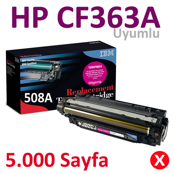 IBM TG95P6654 LASER TONER HP CF363A 5.000 SAYFA KIRMIZI DMO KODU:59825-K3243 