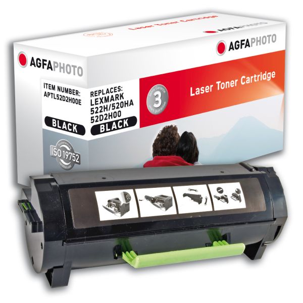 AGFAPHOTO APTL52D2H00E (351516-041034) LASER TONER LEXMARK 52D5H00 25.000 SAYFA SİYAH DMO KODU: 67740-K3243 